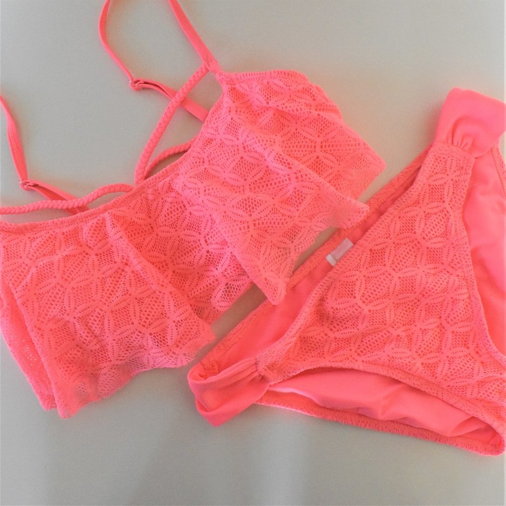 Hula Honey Crochet Ruffle Flounce Bikini